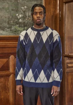 Pull maille à motif losange