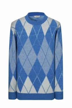 Pull maille à motif losange