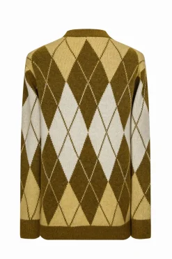 Pull maille à motif losange