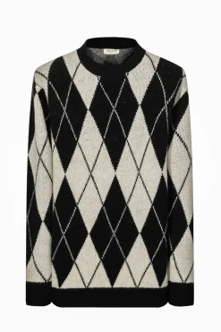 Pull maille à motif losange