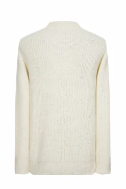 Pull maille cotelée effet chiné