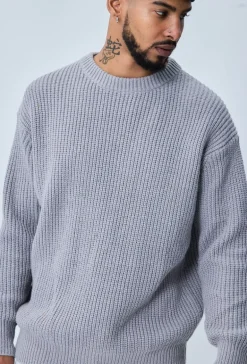 Pull maille cotelée effet chiné