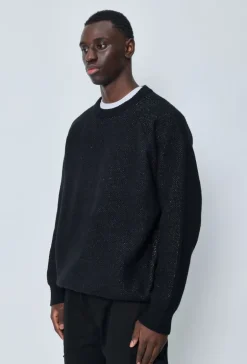 Pull maille couleur uni col rond