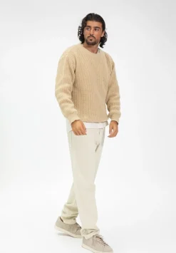 Pull maille épaisse cotelée