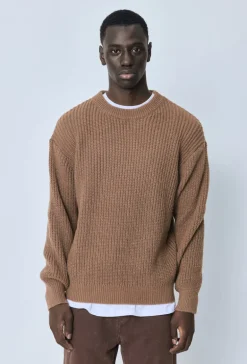 Pull maille épaisse cotelée