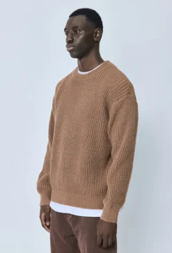 Pull maille épaisse cotelée