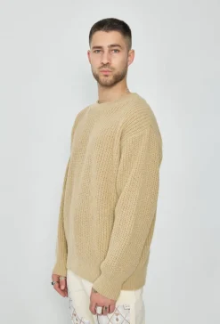 Pull maille épaisse cotelée