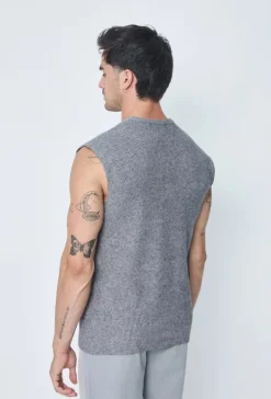 Pull maille sans manches