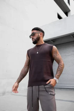 Pull maille sans manches