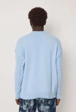 Pull tréssé à col rond