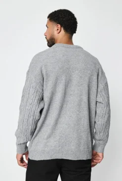 Pull tréssé à col rond