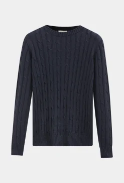 Pull tréssé avec col rond