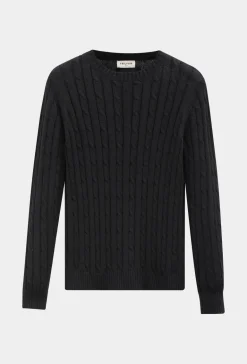 Pull tréssé avec col rond