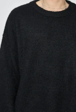Pull uni à col rond