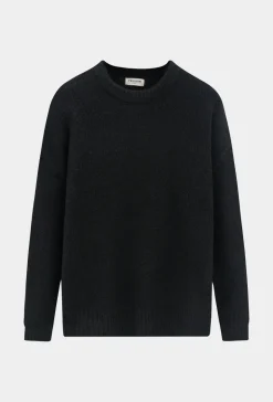 Pull uni à col rond