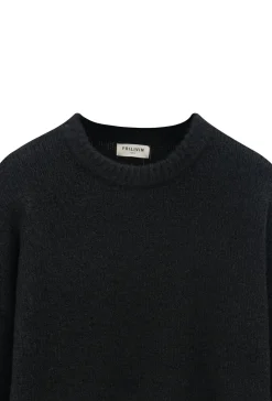 Pull uni à col rond