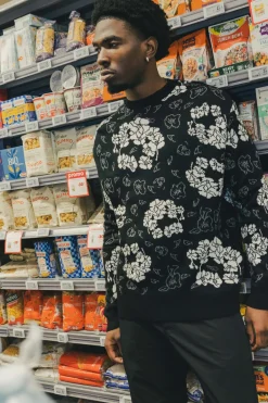 Pull uni imprimer fleur