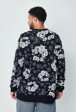 Pull uni imprimer fleur