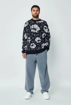 Pull uni imprimer fleur