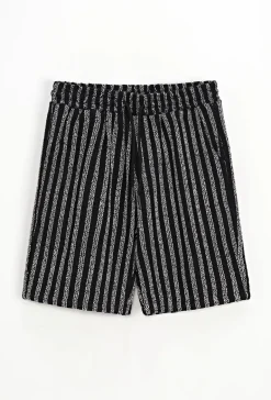 Short à rayures