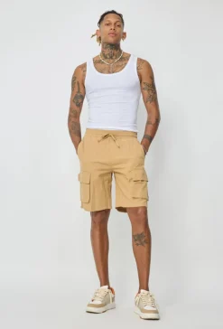 Short cargo droit uni