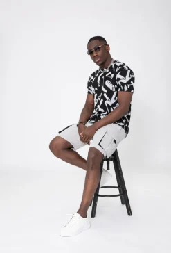 Short cargo toile