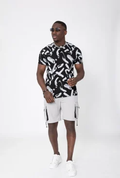 Short cargo toile