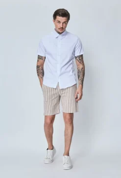 Short chino à carreaux