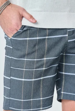 Short chino à carreaux