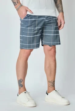 Short chino à carreaux