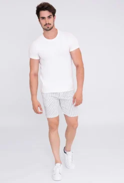 Short chino rayé