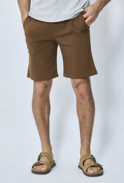 Short chino uni léger stretch et très confortable