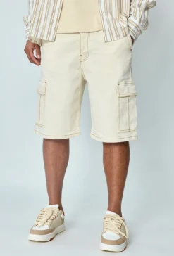 Short en jean oversize cargo