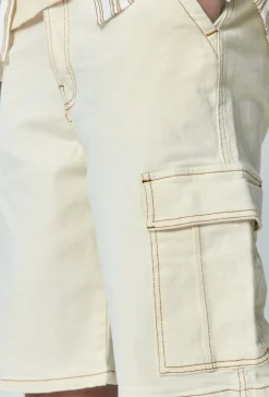Short en jean oversize cargo