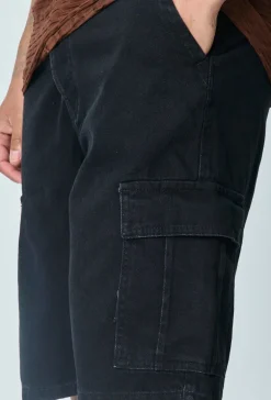 Short en jean oversize cargo