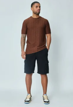 Short en jean oversize cargo