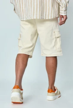 Short en jean oversize cargo