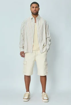 Short en jean oversize cargo