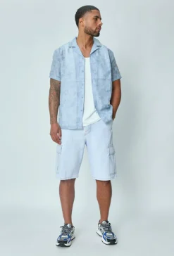 Short en jean oversize cargo