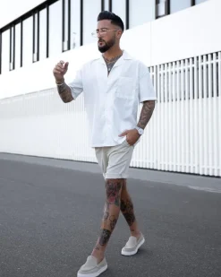 Short habillé toile