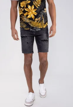 Short jean stretch déchiré