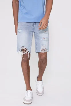 Short jean stretch déchiré