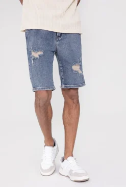 Short jean stretch déchiré