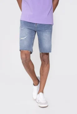 Short jean stretch déchiré