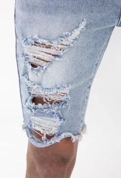 Short jean stretch déchiré