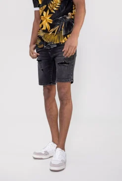 Short jean stretch déchiré