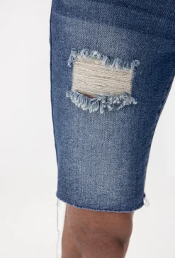 Short jean stretch déchiré