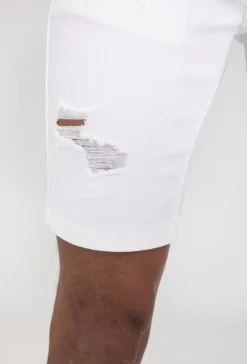 Short jean stretch déchiré