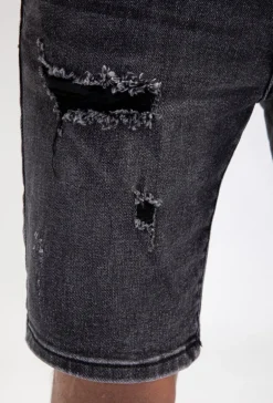 Short jean stretch déchiré