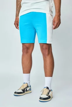 Short jogging en coton à bandes